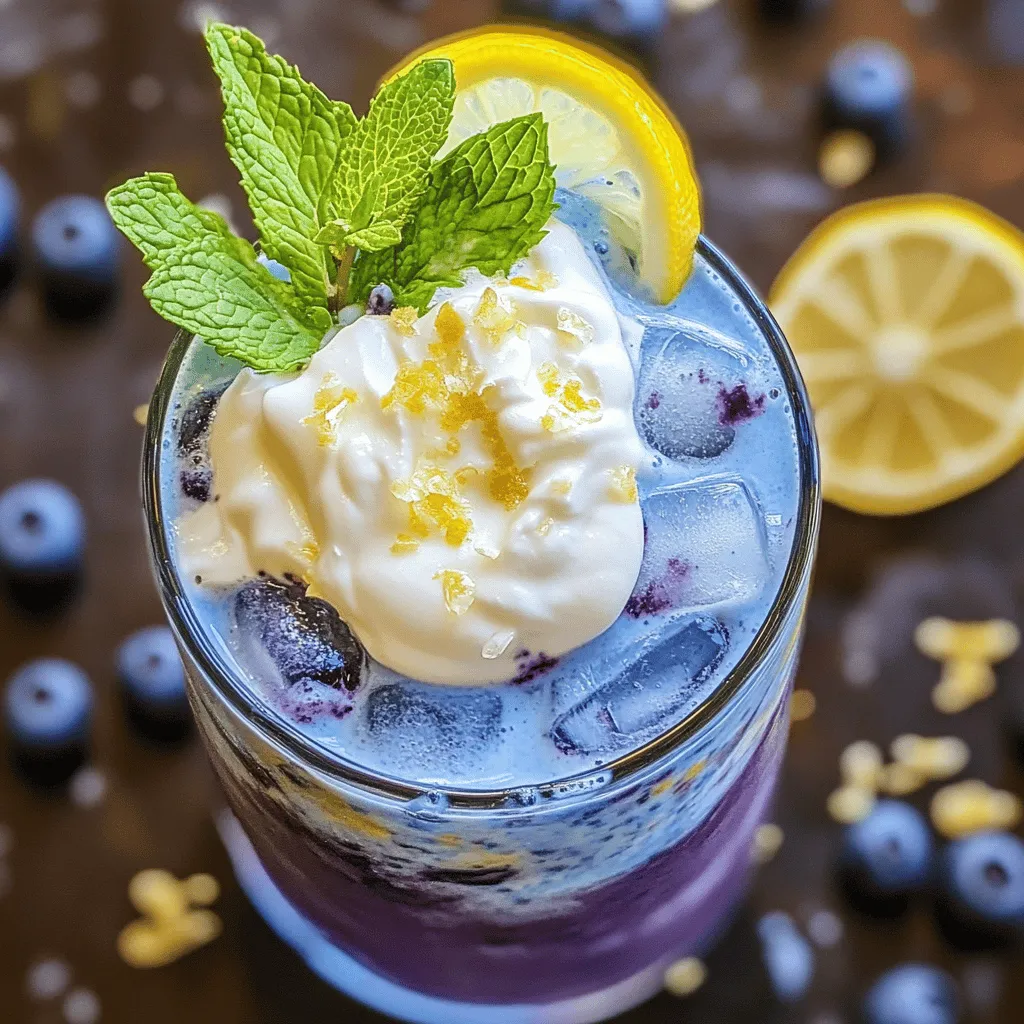 To make a sugar free blueberry Italian cream soda, you need simple ingredients. Here’s what you will use: