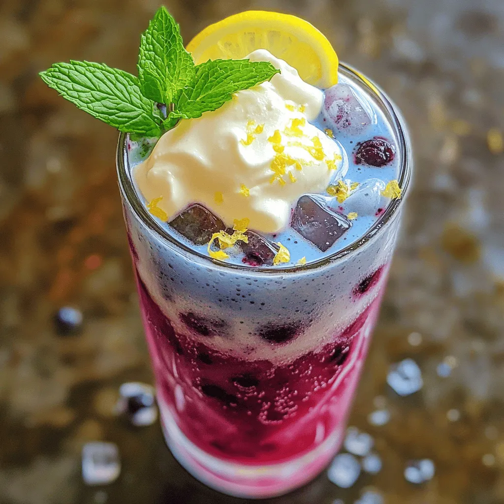 Sugar Free Blueberry Italian Cream Soda Delight
