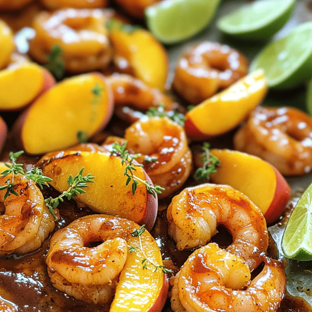 Bourbon Peach Roasted Shrimp: A Flavorful Summer Delight