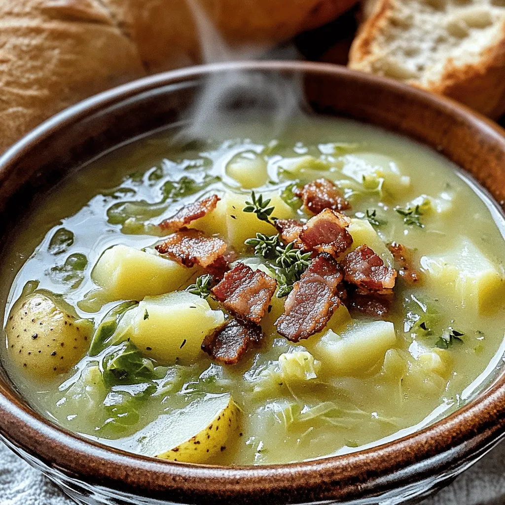 Savory Irish Bacon, Cabbage, and Potato Soup Recipe