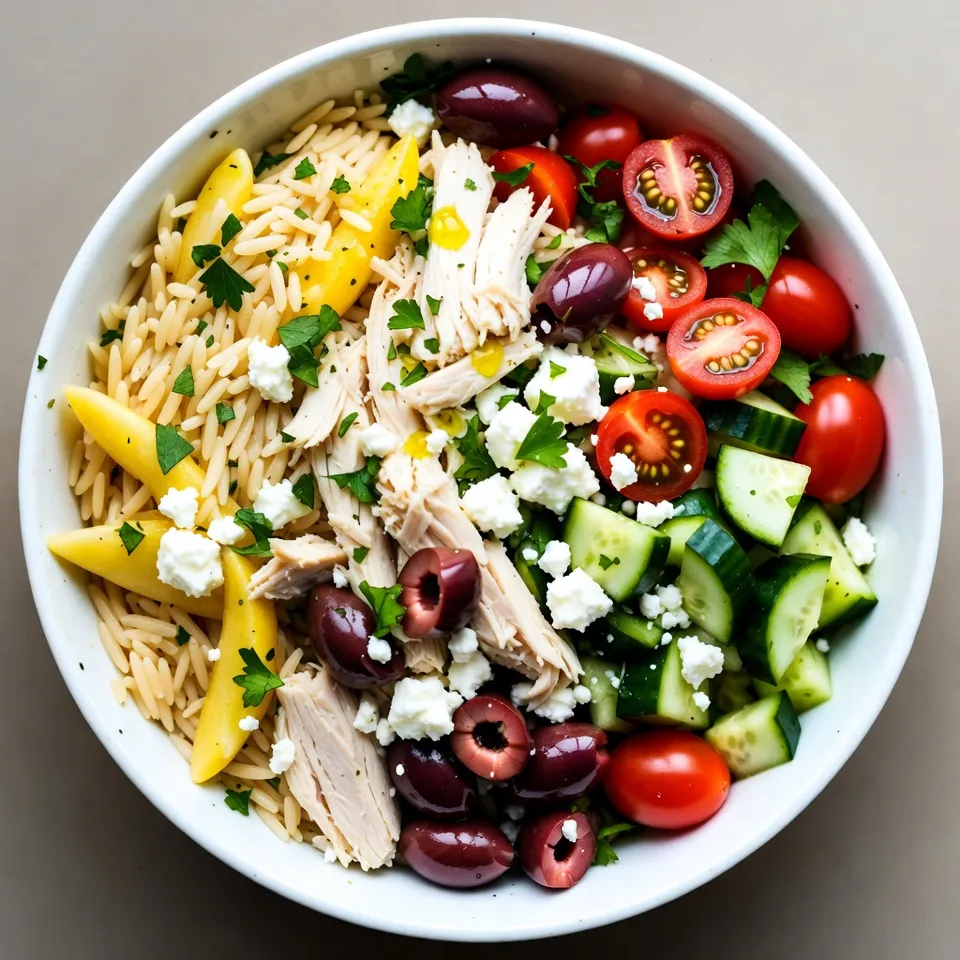Greek Chicken Orzo Salad Fresh and Flavorful Meal