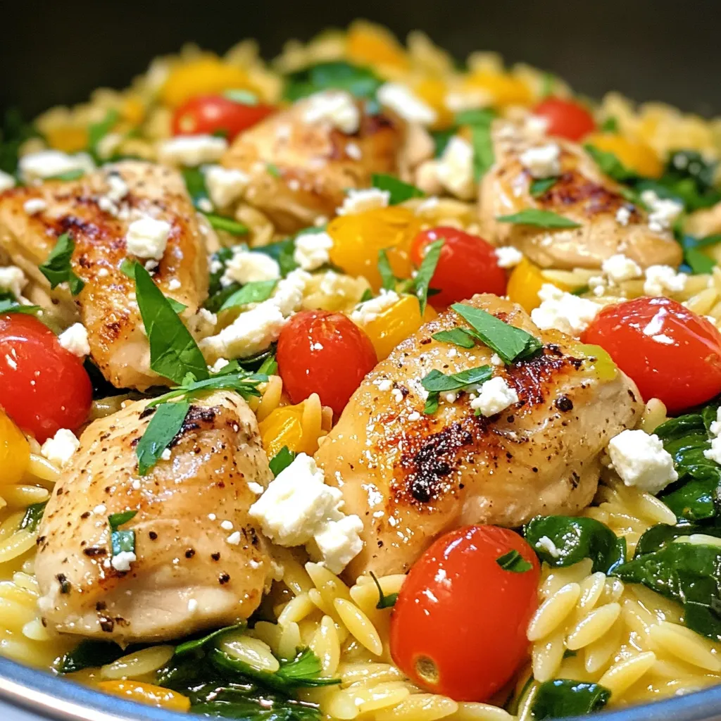 One-Pot Greek Orzo with Chicken Easy Family Meal