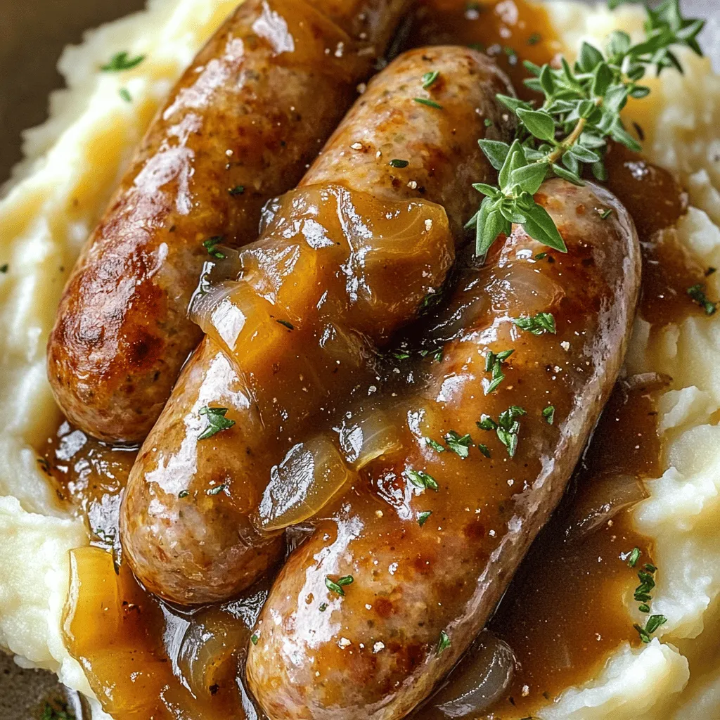 Classic Bangers and Mash Hearty Comfort Food Recipe