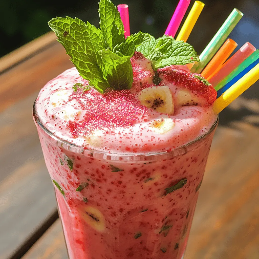 Pink Flamingo Colada Fun Tropical Cocktail Delight