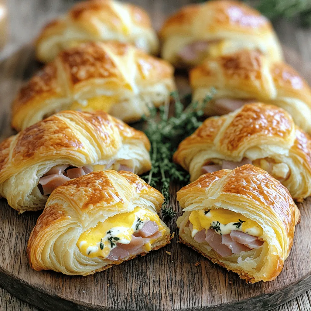 - 6 large croissants, preferably day-old - 200g (7 oz) sliced deli ham - 200g (7 oz) Gruyère cheese, grated