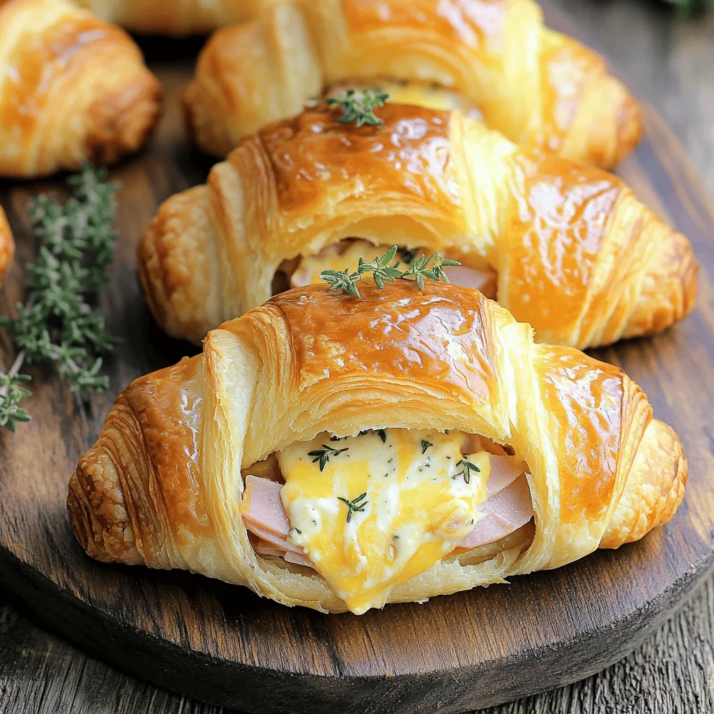 Savory Baked Ham and Cheese Croissants Delight