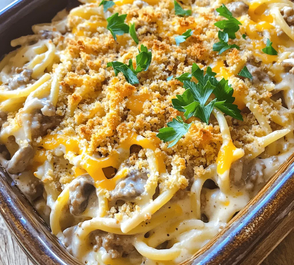 Cheeseburger Tetrazzini is a delightful fusion of flavors, combining the beloved taste of cheeseburgers with the comforting texture of creamy pasta. This dish not only satisfies those hearty cravings but also presents a unique twist on traditional pasta recipes, making it a perfect meal for both busy weeknights and cozy family gatherings. Imagine a dish where the rich, savory notes of a cheeseburger meet the satisfying heartiness of a cheesy pasta bake. In this article, we