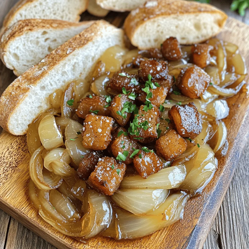 Savory Beer-Infused Onions with Crispy Salted Pork Delight