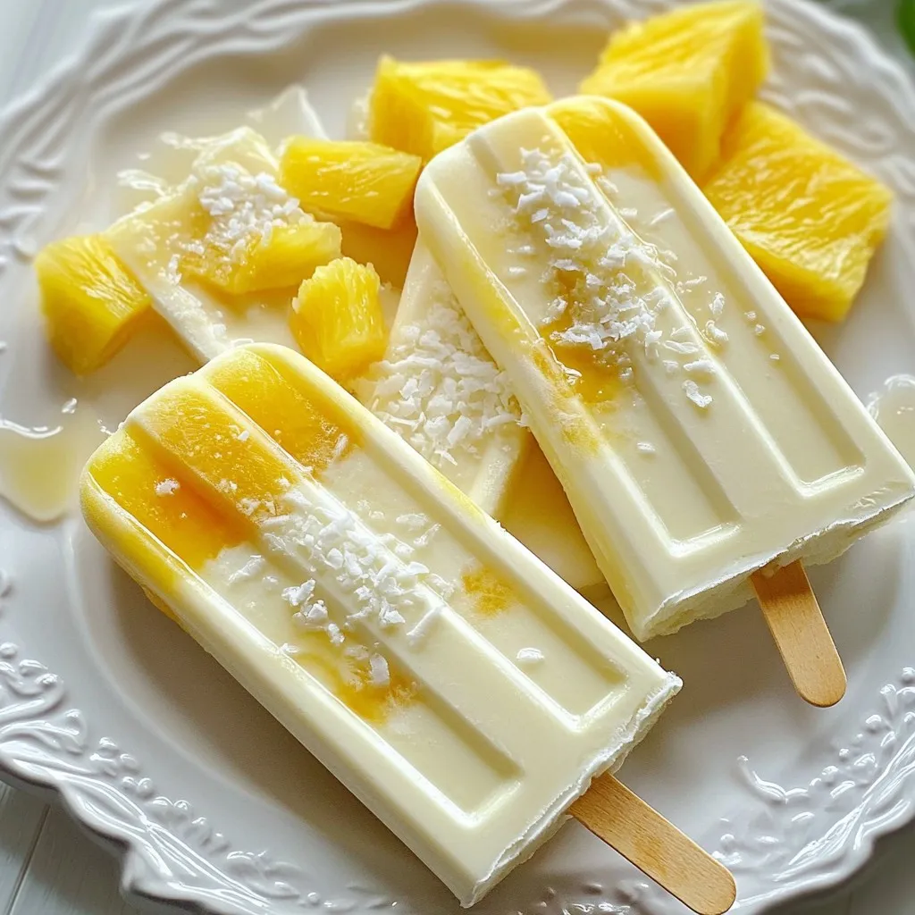 Pineapple Coconut Popsicles Refreshing Summer Treat