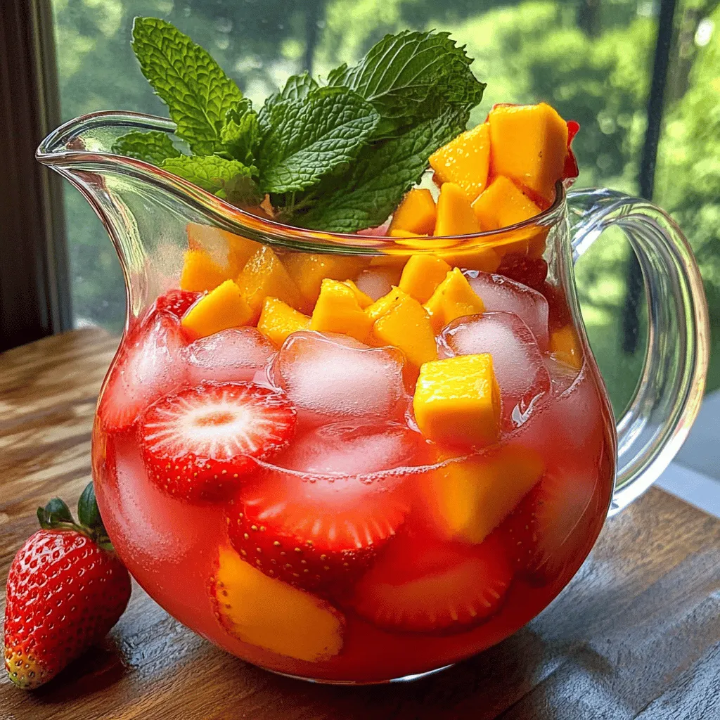 Strawberry Mango Agua Fresca Refreshing Summer Drink