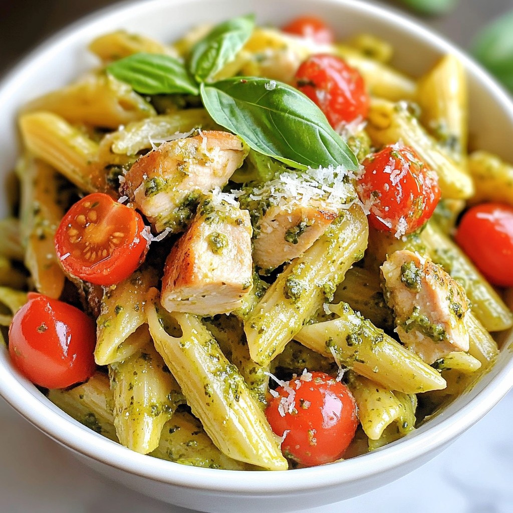 Savory Instant Pot Pesto Chicken Pasta Delight