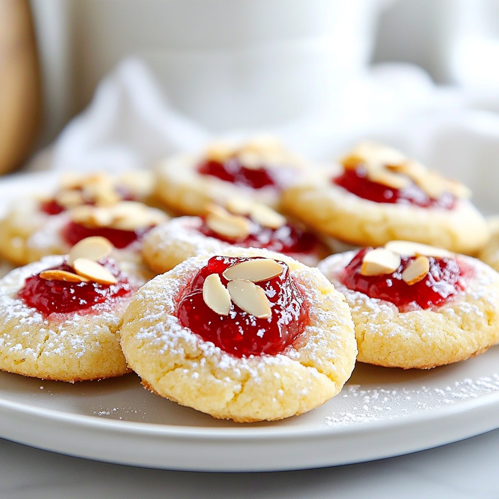 Raspberry Almond Thumbprint Cookies Delightful Treat