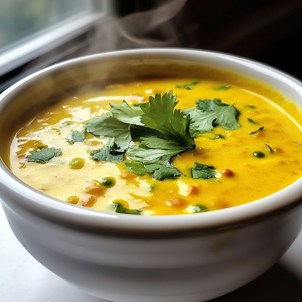 Creamy Instant Pot Turmeric Lentil Soup Delight