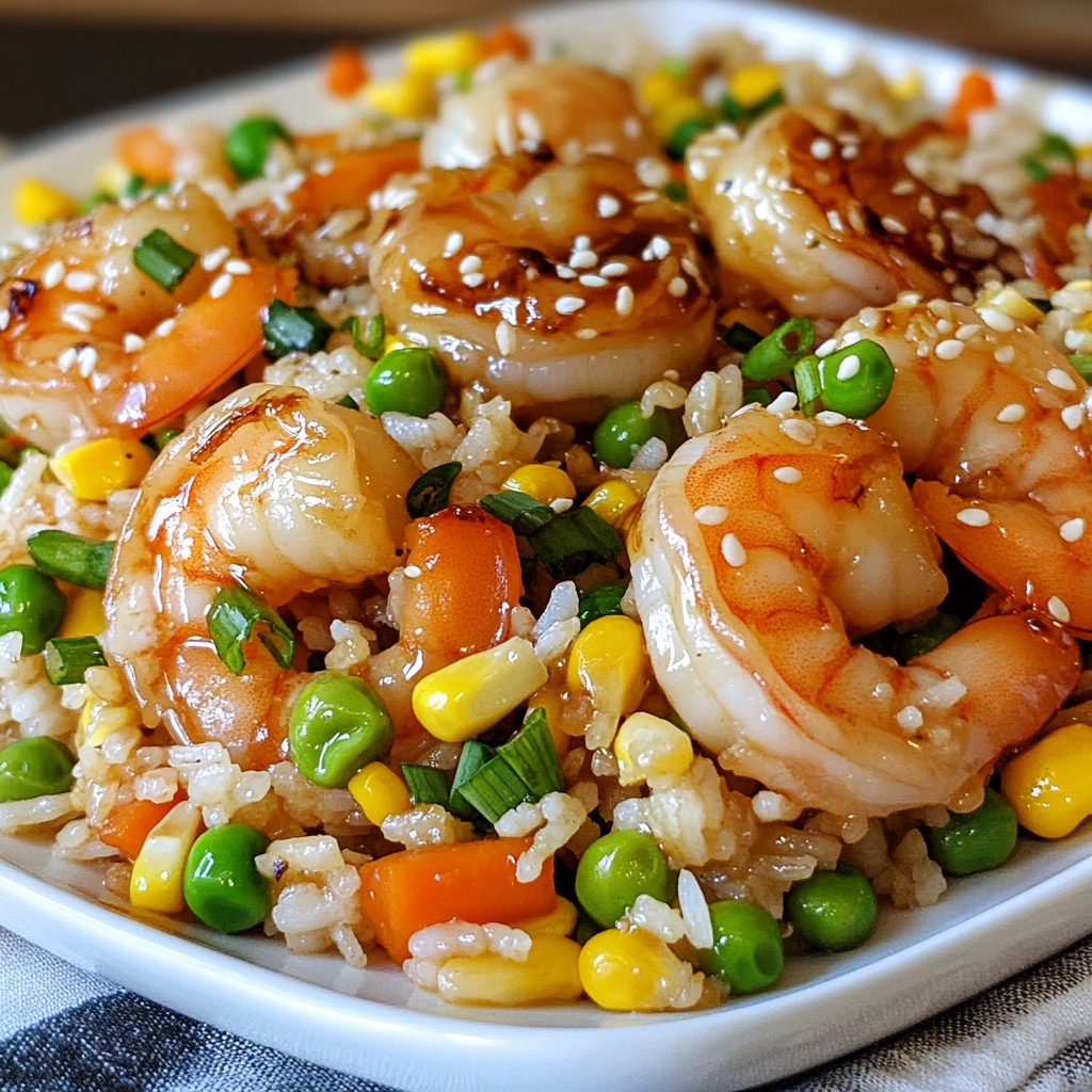 Honey Garlic Shrimp Fried Rice Tasty One-Pan Meal