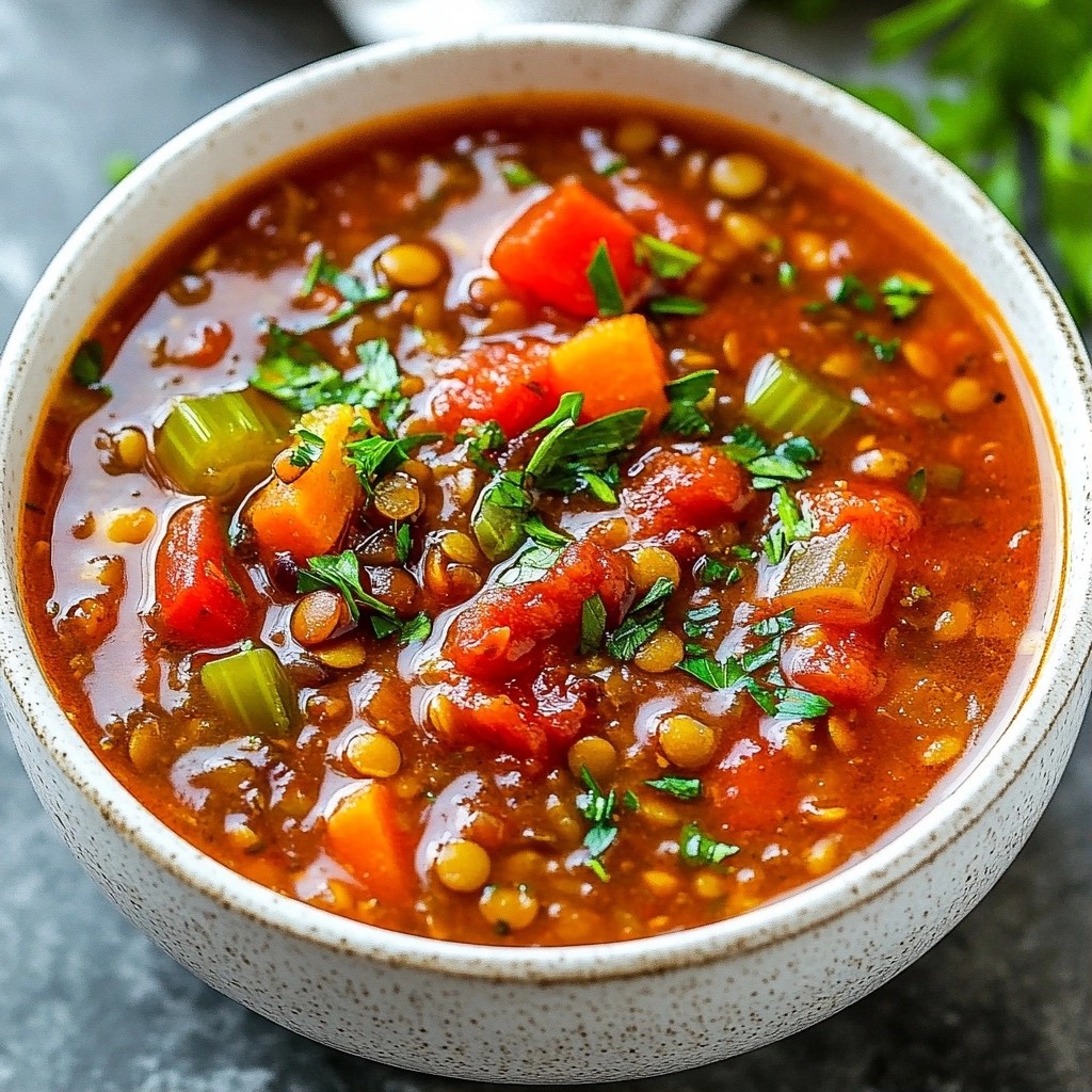 Satisfying Instant Pot Tomato Lentil Stew Recipe