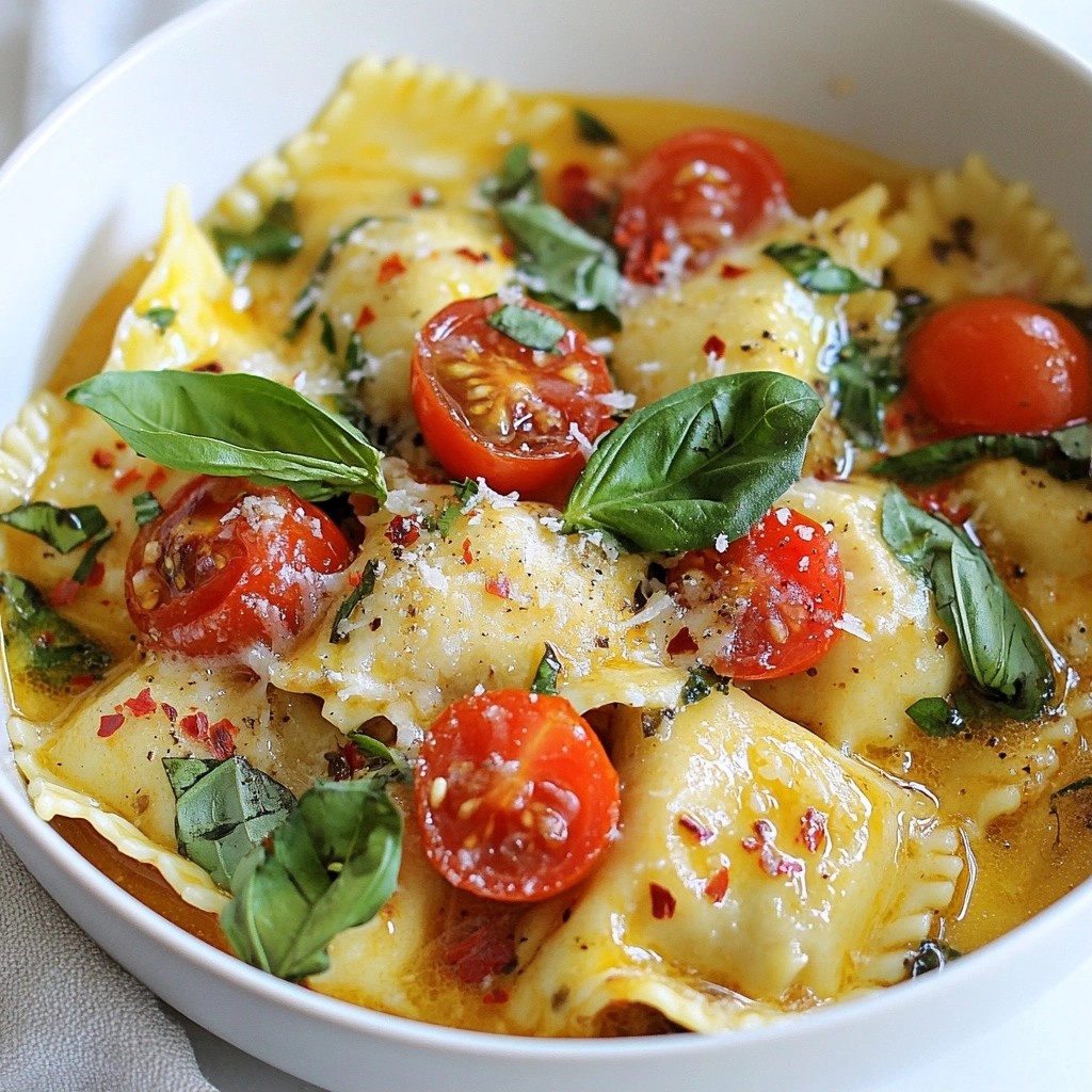 Comforting Instant Pot Basil Parmesan Ravioli Recipe