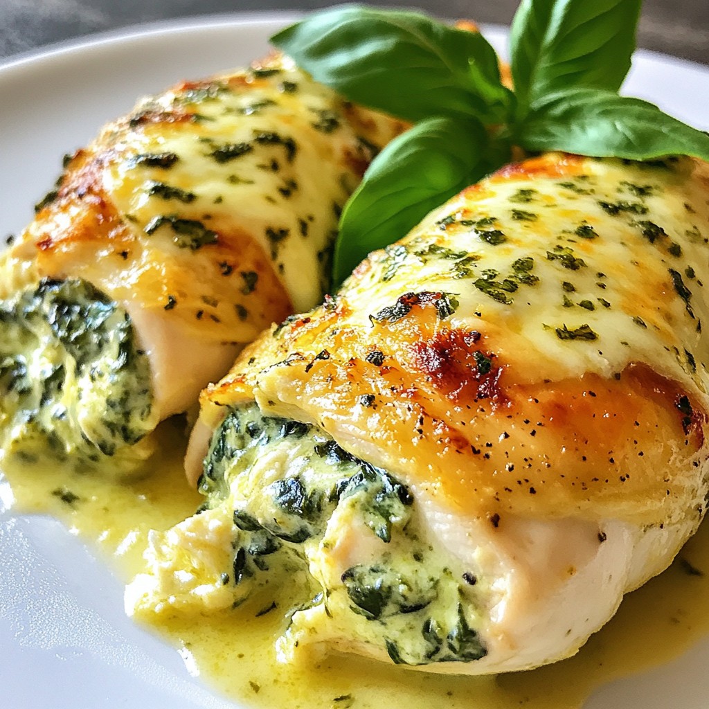 Creamy Spinach Stuffed Chicken Flavorful Dinner Delight