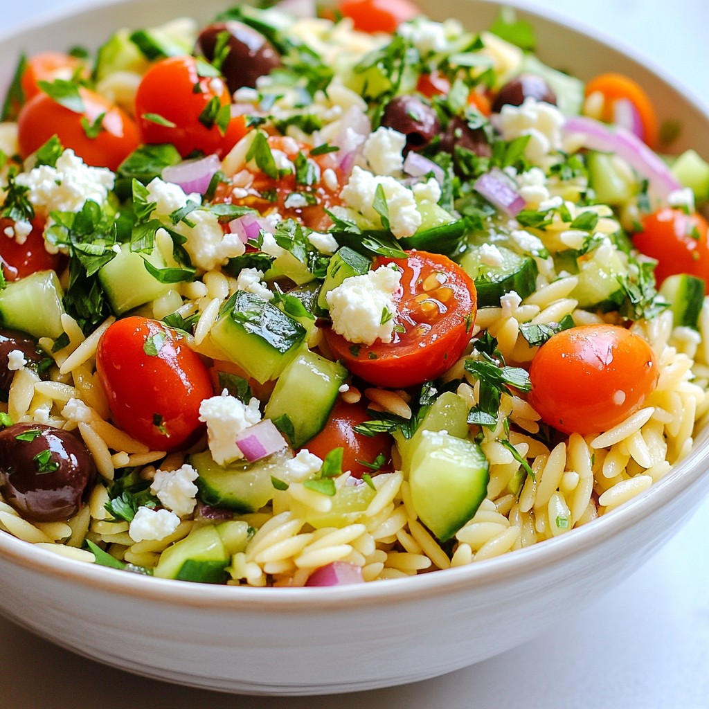 Mediterranean Orzo Salad Fresh and Flavorful Delight