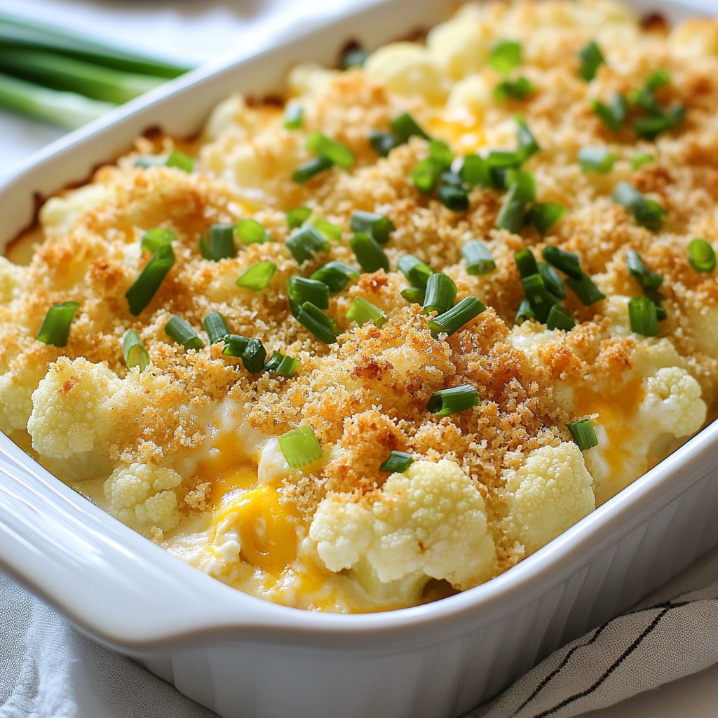 Loaded Cauliflower Casserole Savory and Comforting Dish