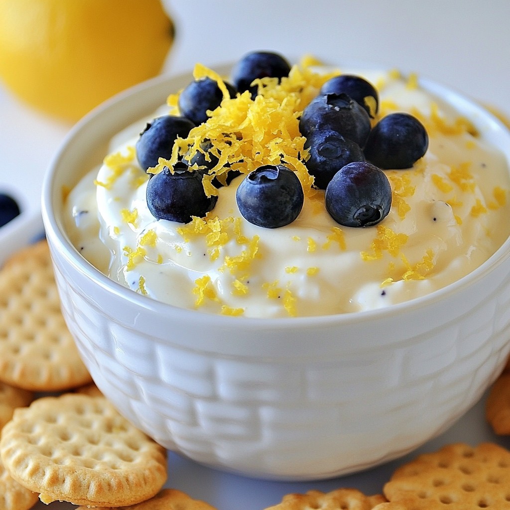 Lemon Blueberry Cheesecake Dip Creamy Dessert Delight