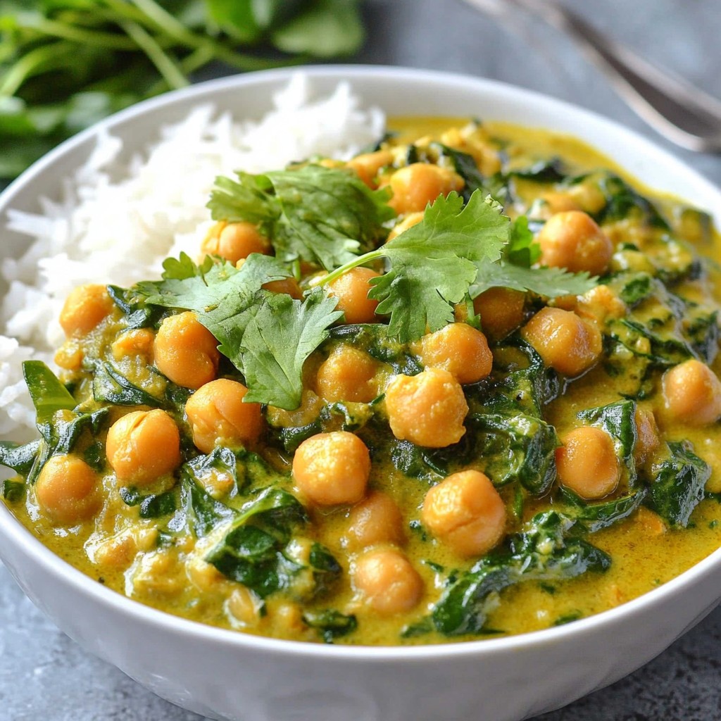 Effortless Instant Pot Chickpea and Spinach Curry Delight