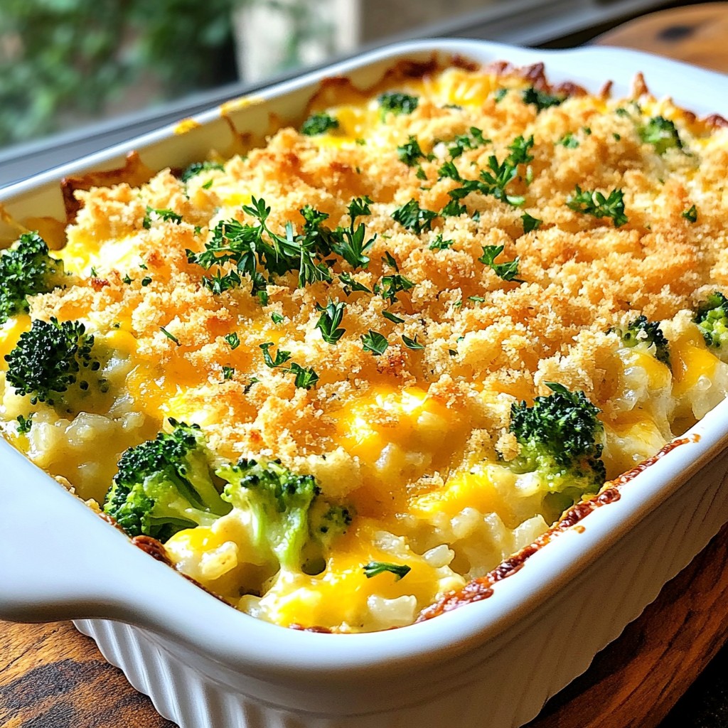 Cheesy Broccoli Rice Casserole Simple Comfort Food