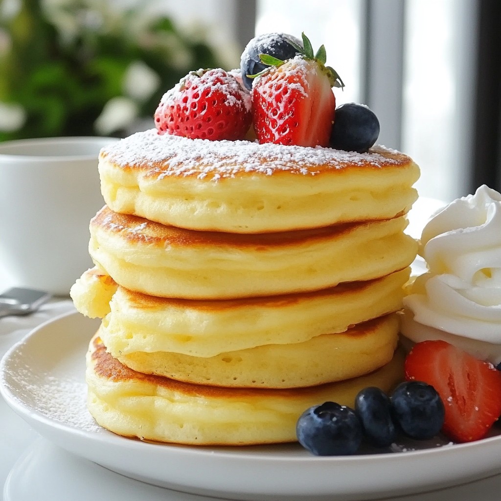 Fluffy Japanese Soufflé Pancakes Delectable Delight