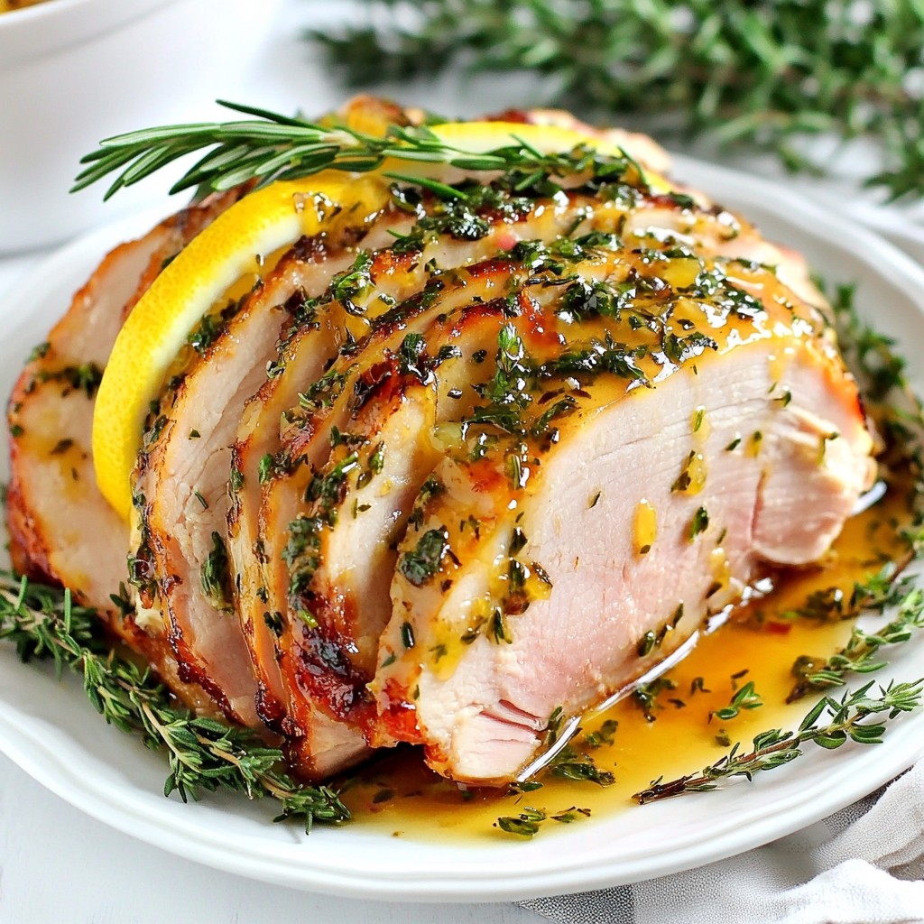 Savory Instant Pot Lemon Herb Turkey Ham Delight