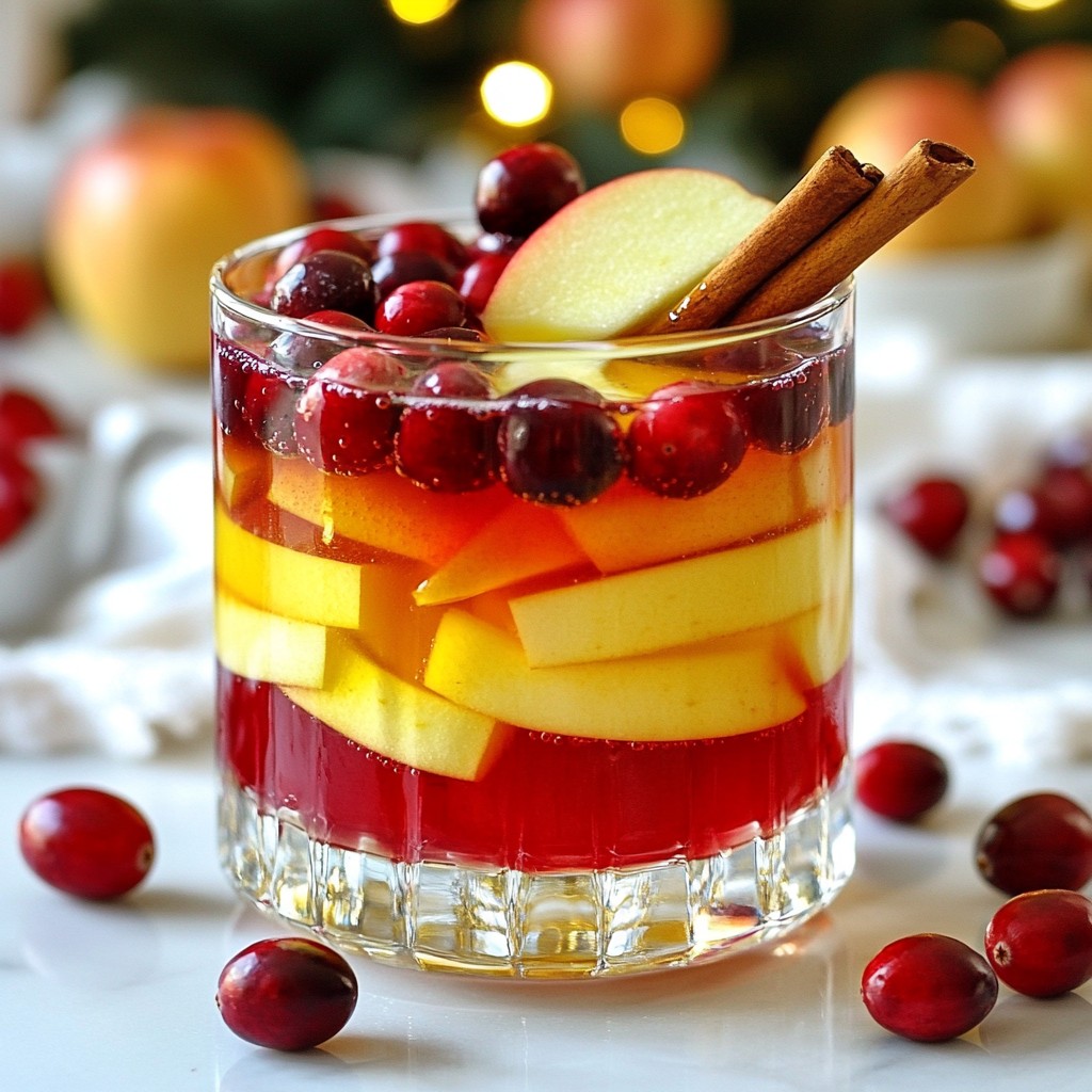 Cranberry Apple Spice Mocktail Refreshing Drink Recipe