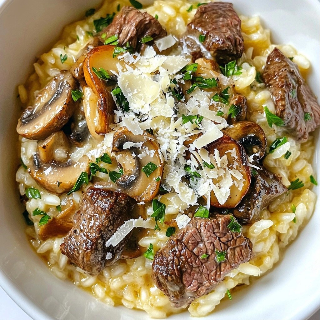 Savory Instant Pot Beef and Mushroom Risotto Recipe