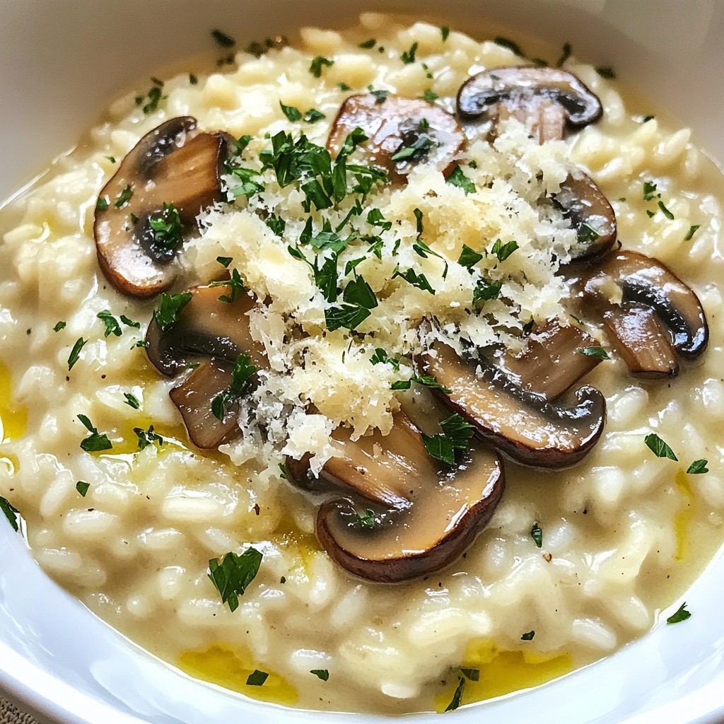 Creamy Mushroom Risotto Savory and Satisfying Dish