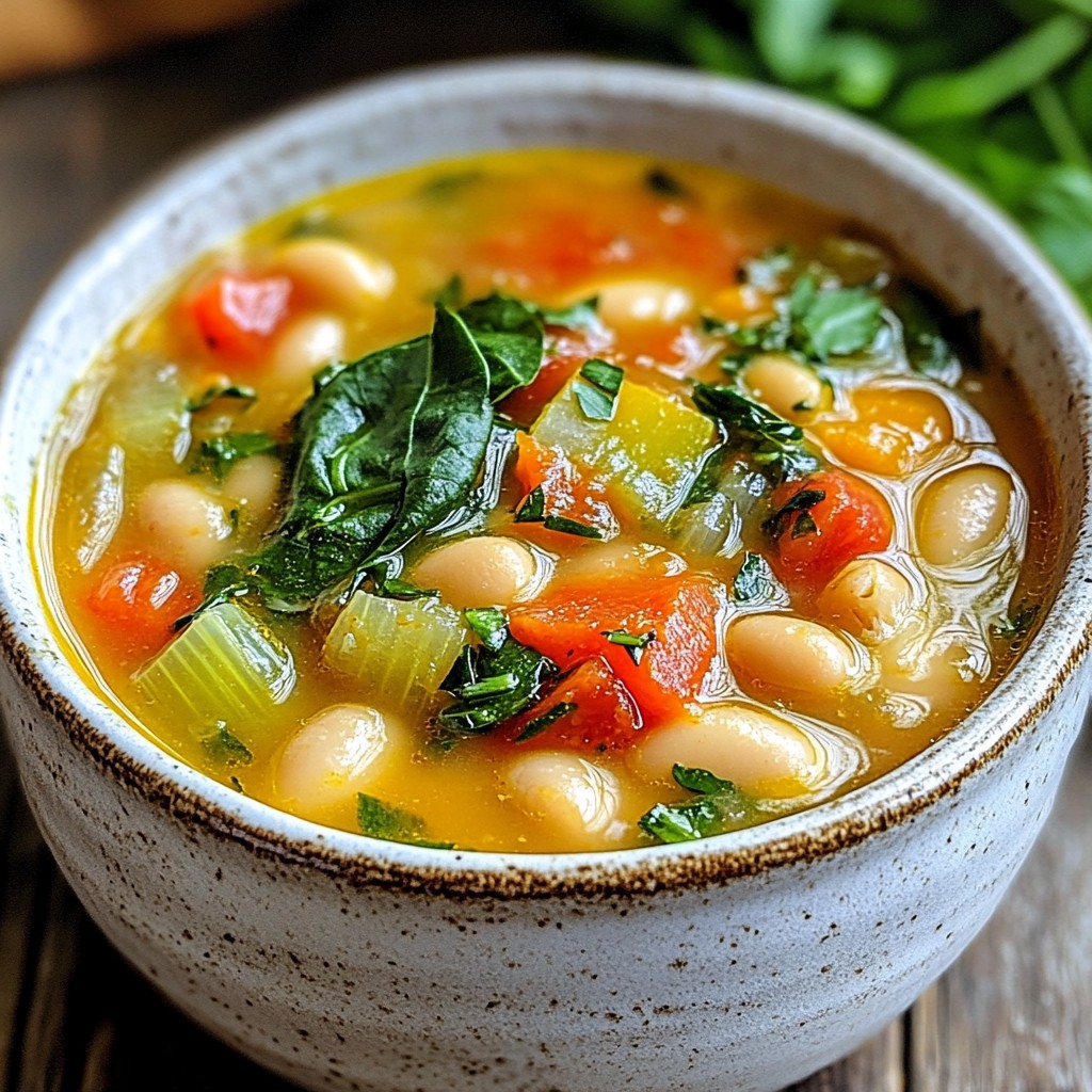 Rustic Instant Pot Tuscan White Bean Soup Flavor Burst