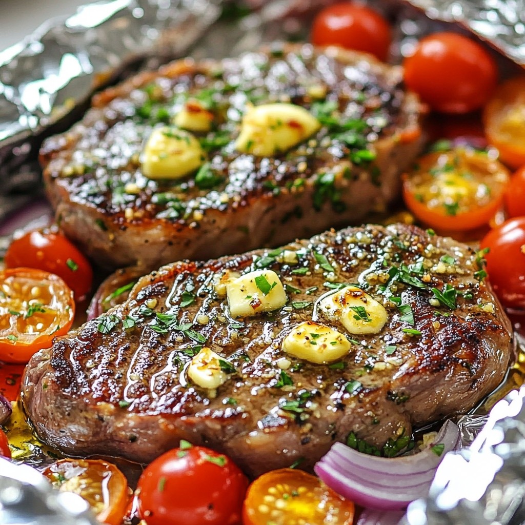 Garlic Butter Herb Steak Foil Packs Savory Delight