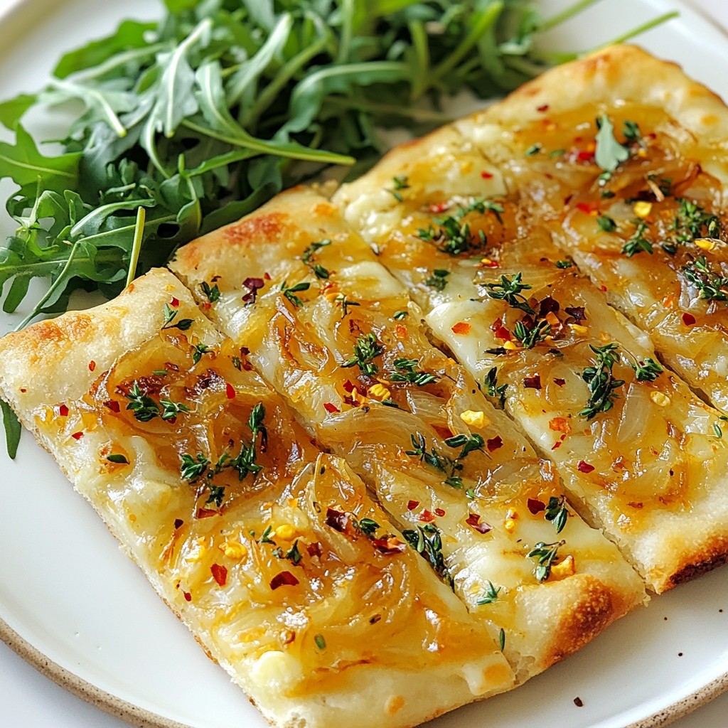 Caramelized Onion Gruyère Flatbread Delightful Recipe