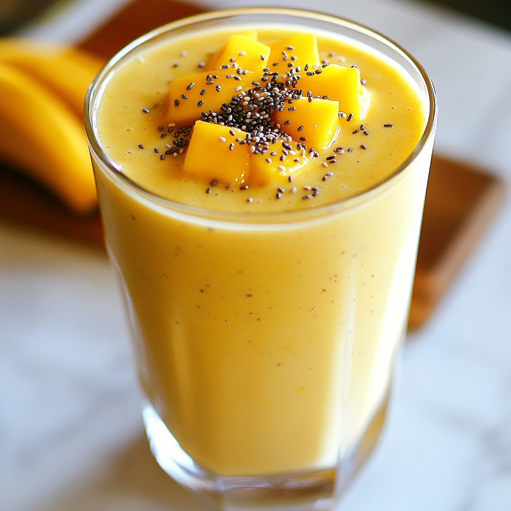 Mango Banana Smoothie Refreshing and Nutritious Drink