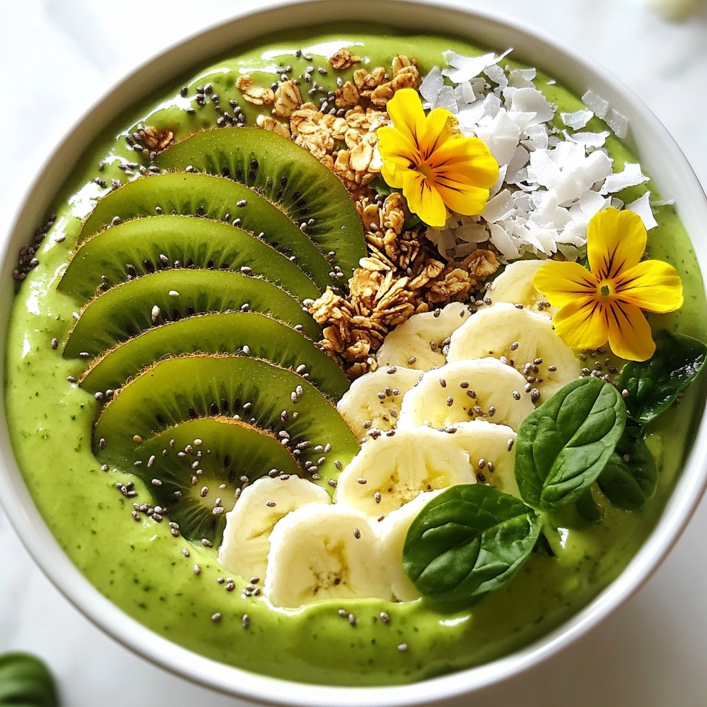 Green Goddess Smoothie Bowl Energizing and Nutritious