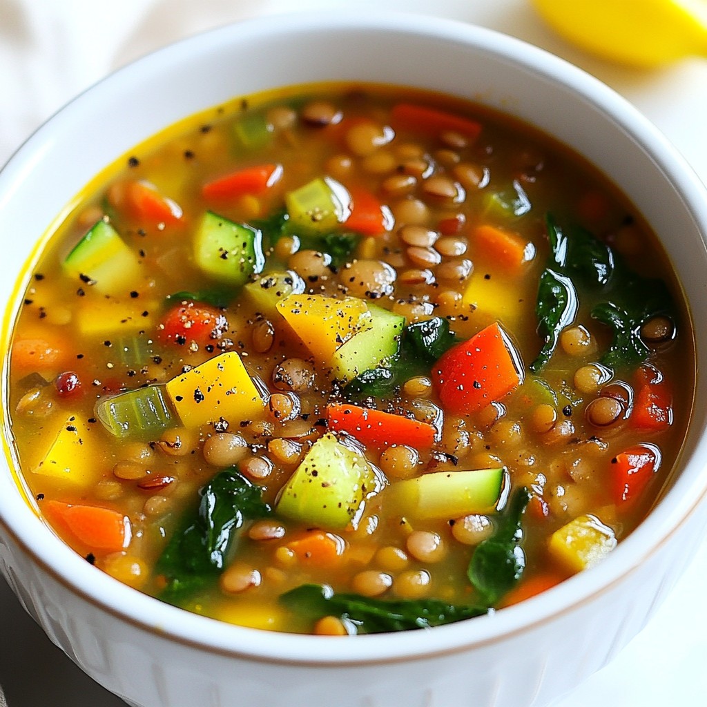 Comforting Instant Pot Lentil and Vegetable Soup Recipe