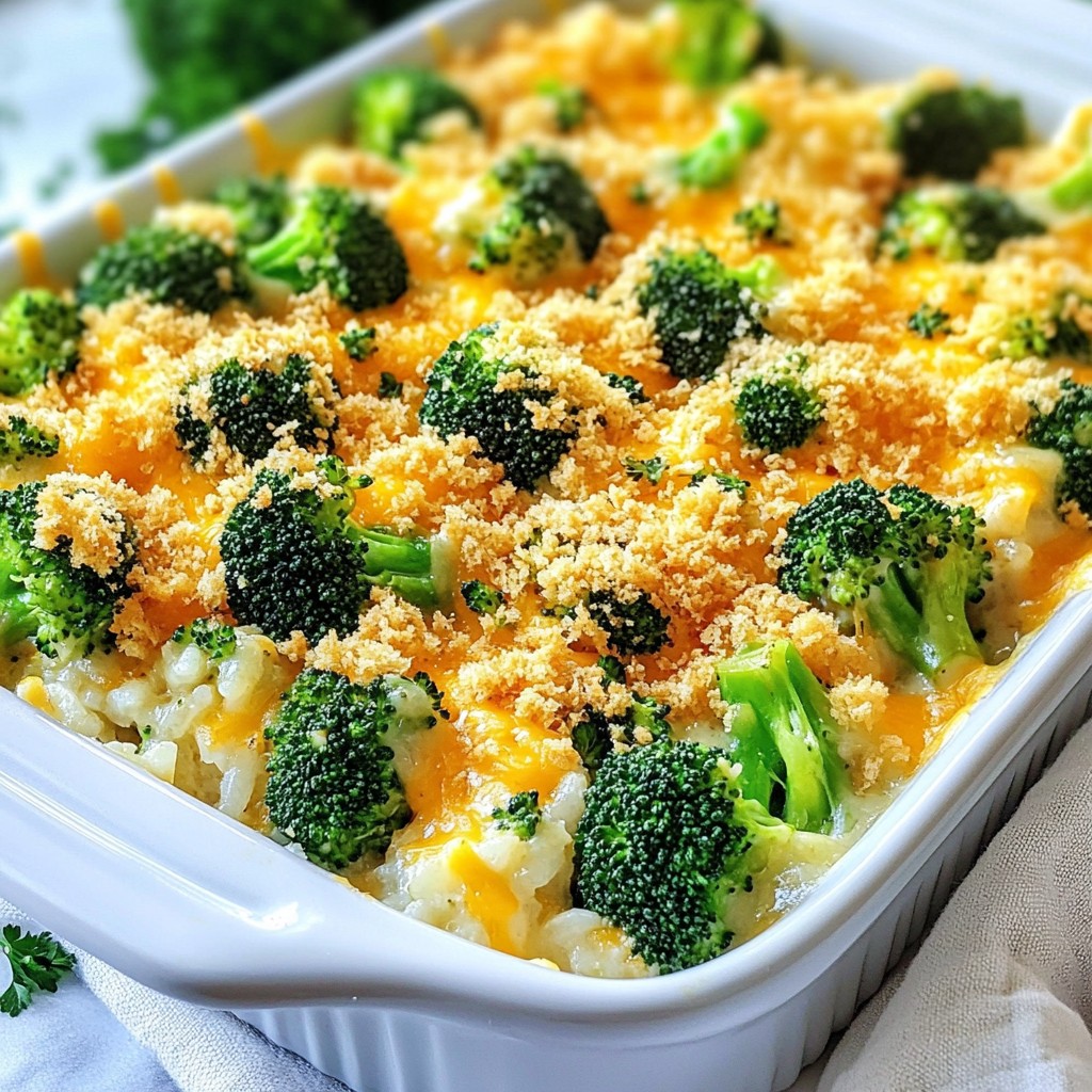 Cheesy Broccoli Rice Casserole Easy Weeknight Meal