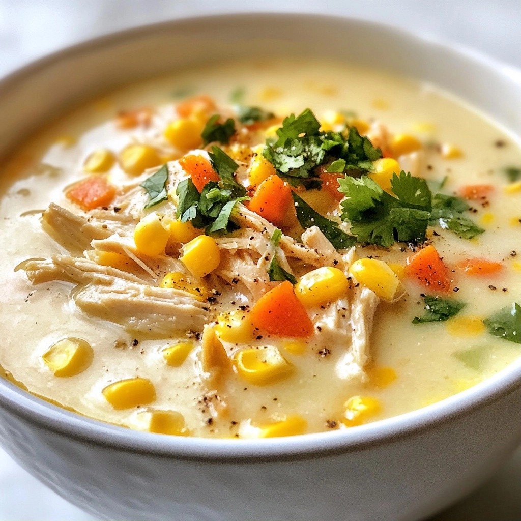 Savory Instant Pot Chicken Corn Soup Easy Recipe