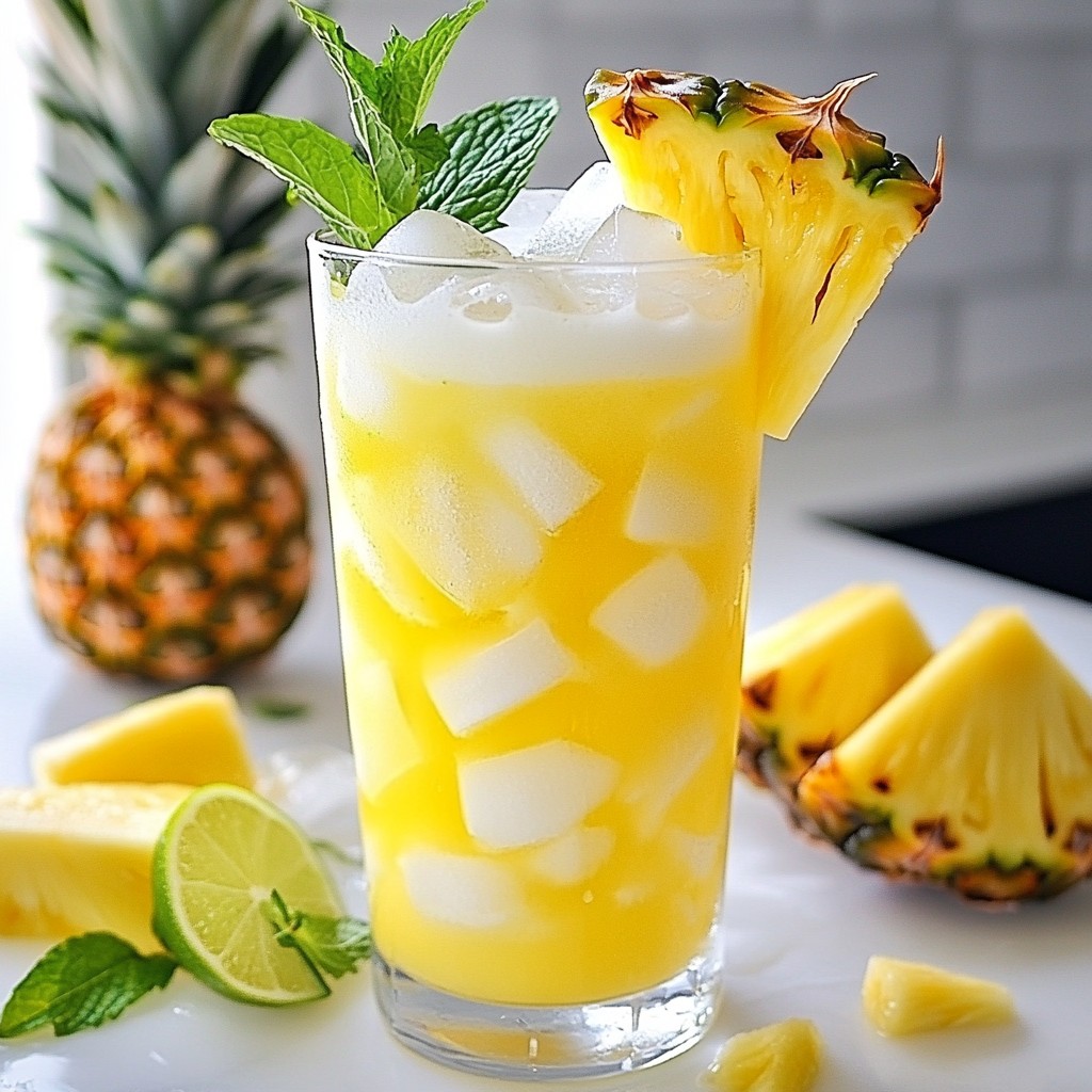 Pineapple Coconut Mocktail Refreshing Summer Drink
