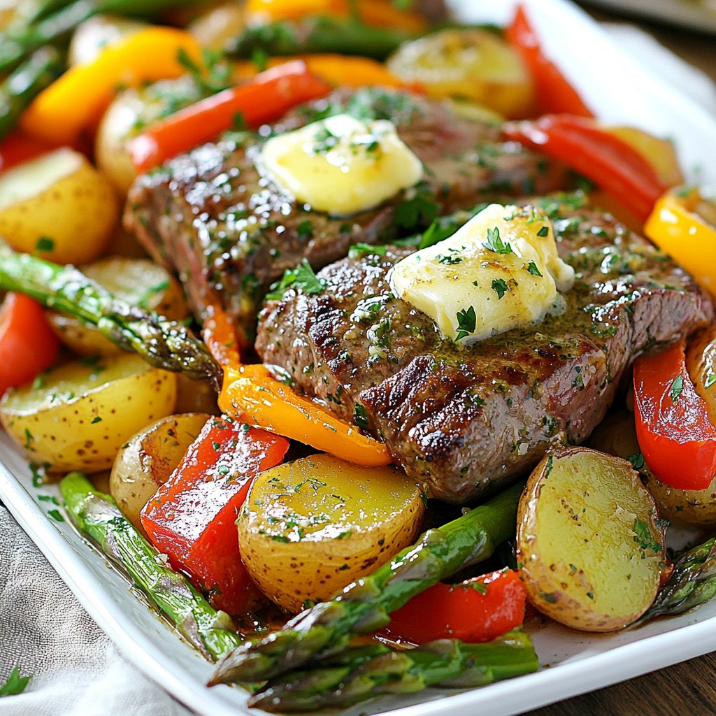Garlic Butter Herb Steak Foil Packs Easy and Flavorful