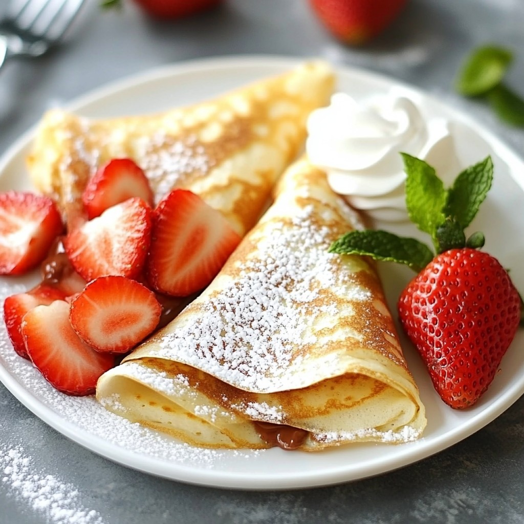 Strawberry Nutella Crepes Delight in Every Bite