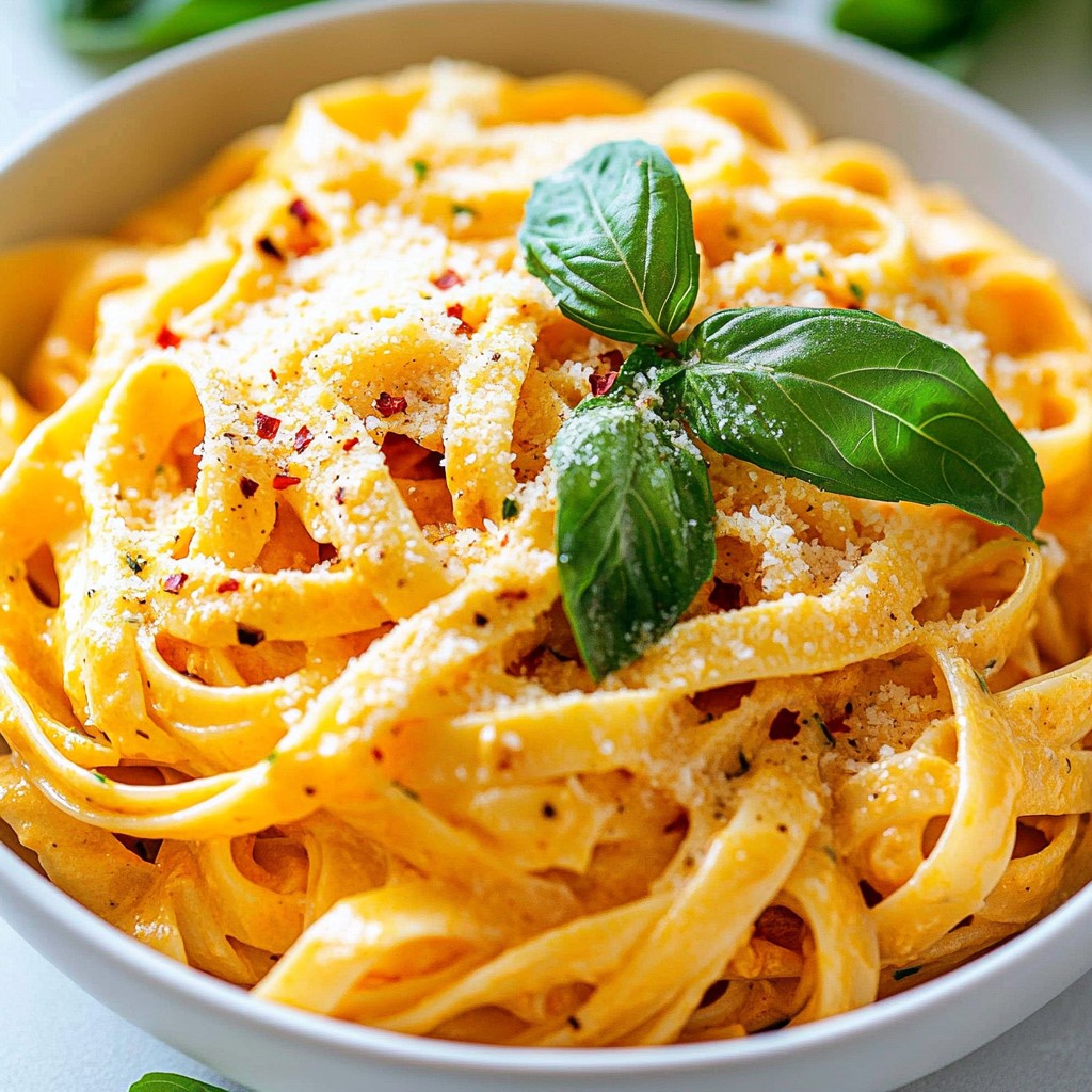 Creamy Roasted Red Pepper Pasta Easy and Quick Meal