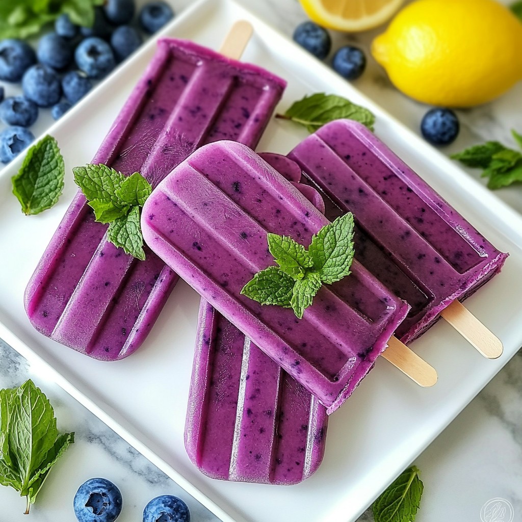 Blueberry Lemonade Popsicles Refreshing Summer Treat