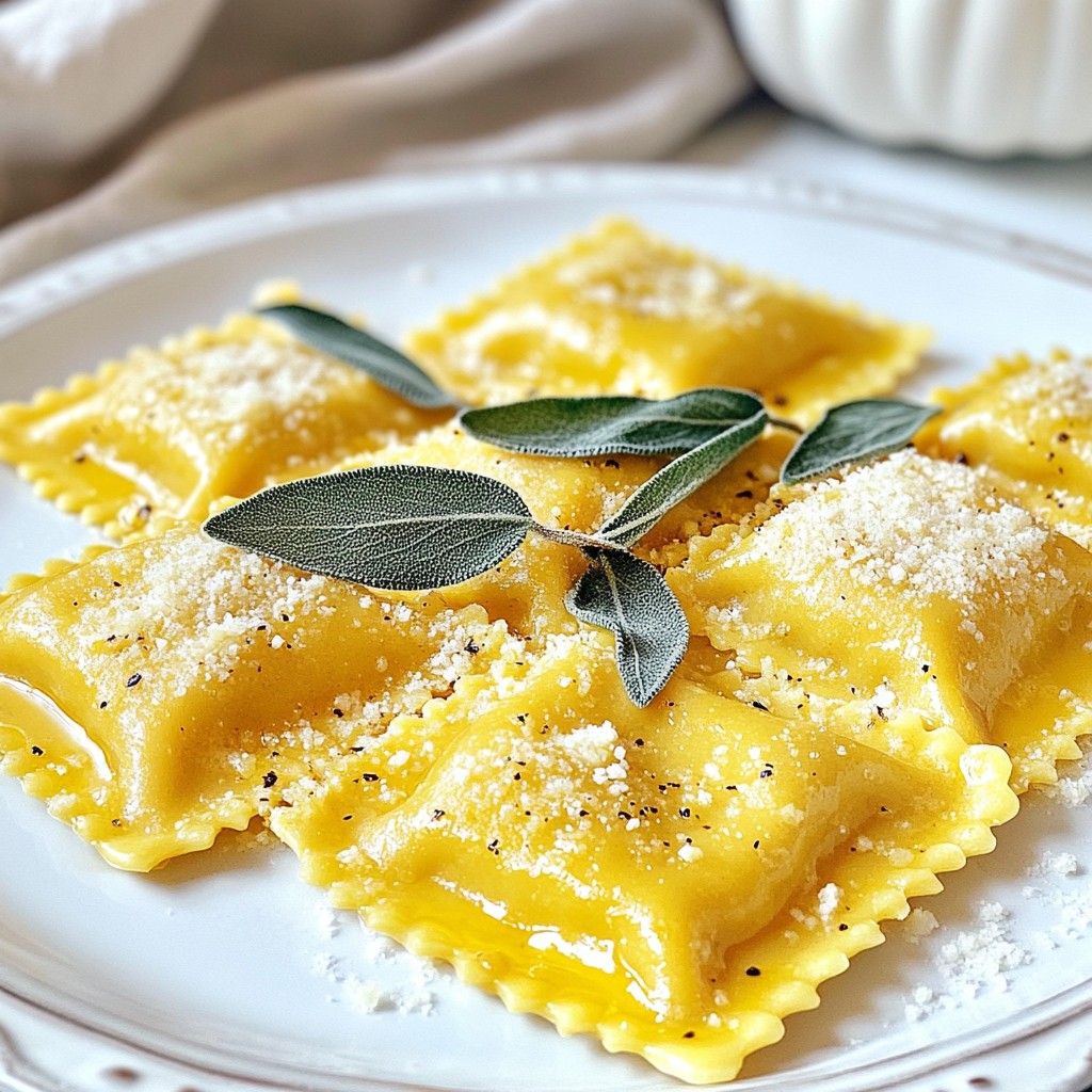 Brown Butter Pumpkin Ravioli Savory Fall Delight