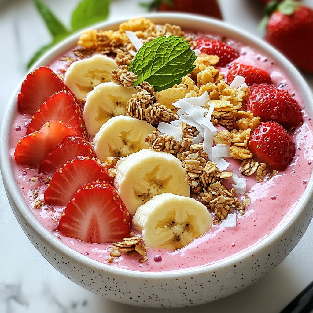 Strawberry Banana Smoothie Bowl Rich and Creamy Delight