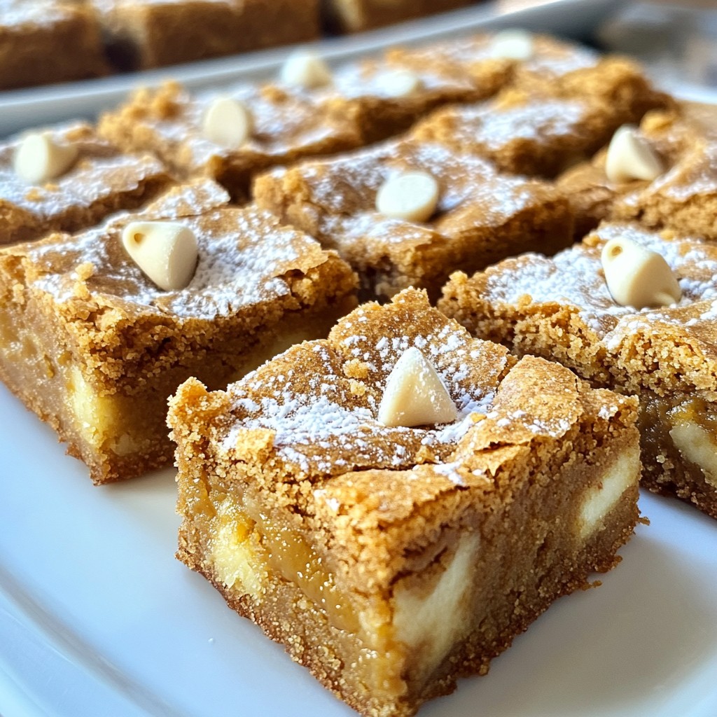 Cookie Butter Blondies Sweet and Simple Dessert Treat
