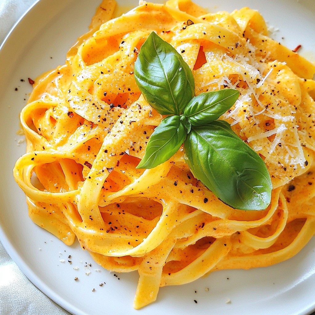 Creamy Roasted Red Pepper Pasta Simple and Tasty Meal