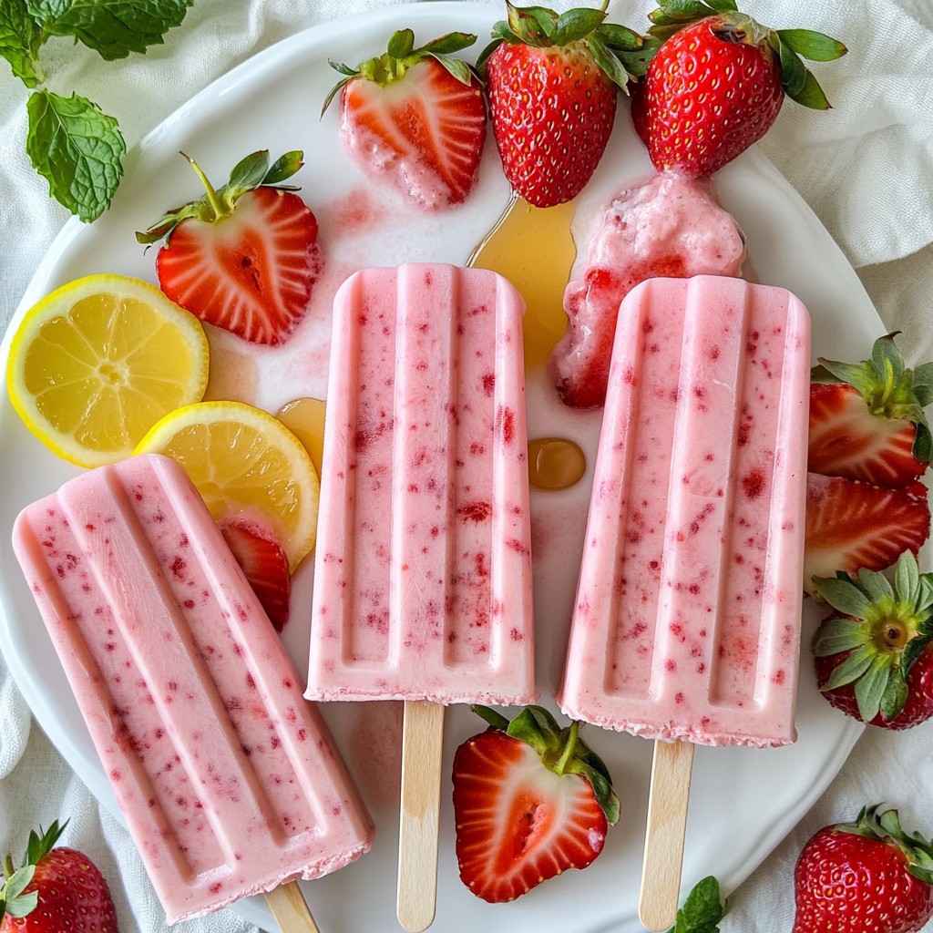 Strawberry Coconut Popsicles Refreshing Summer Treat
