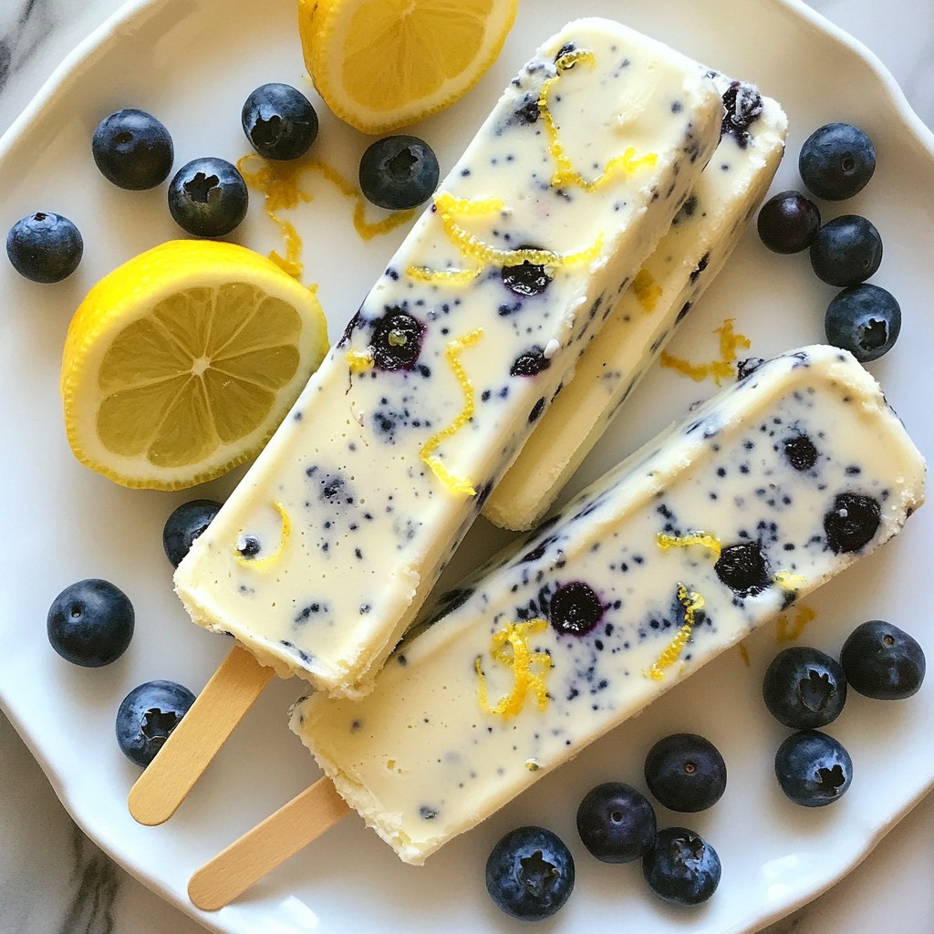 Greek Yogurt Blueberry Pops Refreshing Frozen Treat